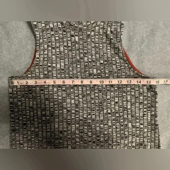 THML turtleneck sleeveless gray orange top size M - Picture 4 of 7